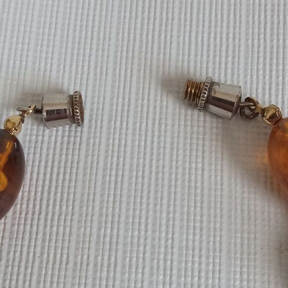 Vintage Black & Brown Transparent Ovoid Beaded Single Strand Layering Necklace - Picture 9 of 9